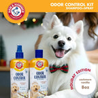 Arm and Hammer dog shampoo and bath spray bottles