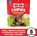 Milk-Bone chicken flavored knotted bones for small and medium dogs