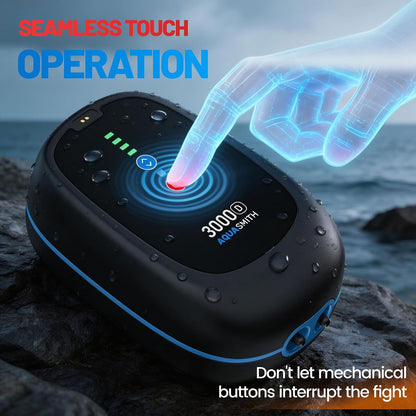 Top view of Aquasmith fishing oxygen pump