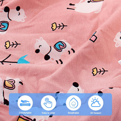 Coppthinktu kitten surgical onesie pink llama print flat lay product view