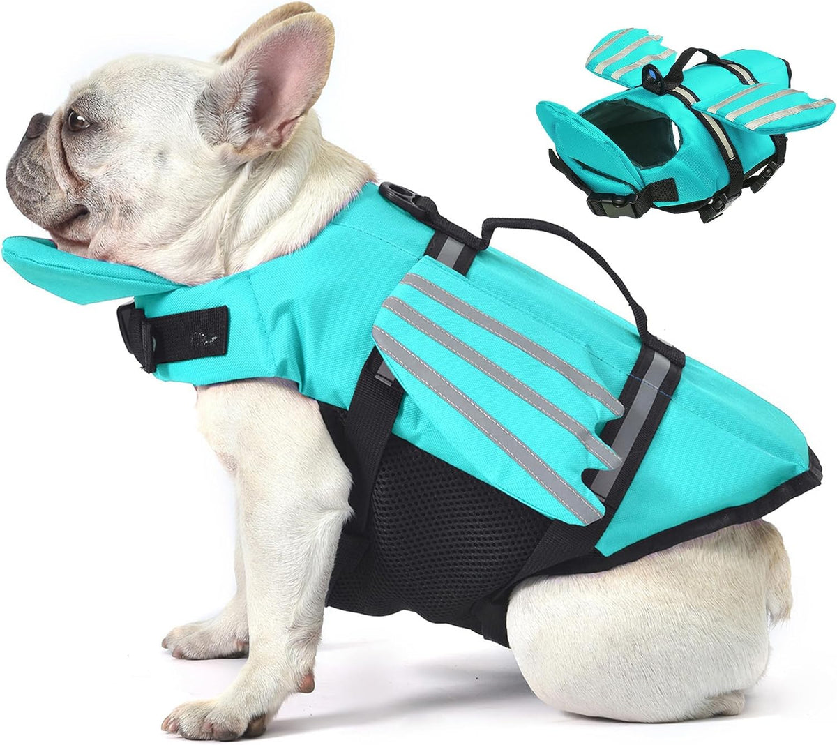 Petglad Dog Life Jacket, Cute Wings Adjustable Dog Life Vest with Chin Float and Handle for Swimming Boating Reflective High Buoyancy Swim Float Vest for Small Medium Large Dogs (Pink, M) - Image 11
