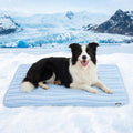 ZOMISIA dog cooling mat extra large front view showing light blue quilted pattern