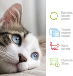 Adams Plus cat flea preventative solution active ingredients side panel