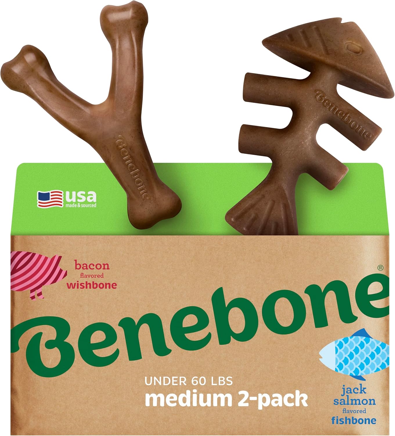 Benebone Medium 4-Pack Dog Toys for Aggressive Chewers - Durable Dog Bones, Made in USA - Dog Toys for Medium Dogs Under 60 lbs - Image 14