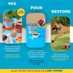 Powdered beef bone broth for dogs mixing instructions side view