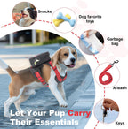 Water-resistant Oxford cloth material showcase of the XUVIRA pet saddlebag style pack.