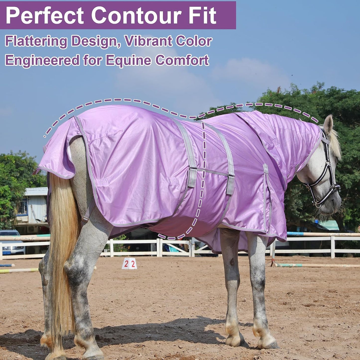 Leaforest horse fly sheet buckles and front closure detail