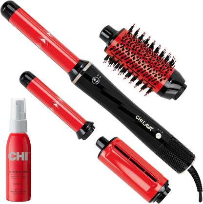 CHI Lava AirWave multi-styler and heat protectant spray gift duo package front view