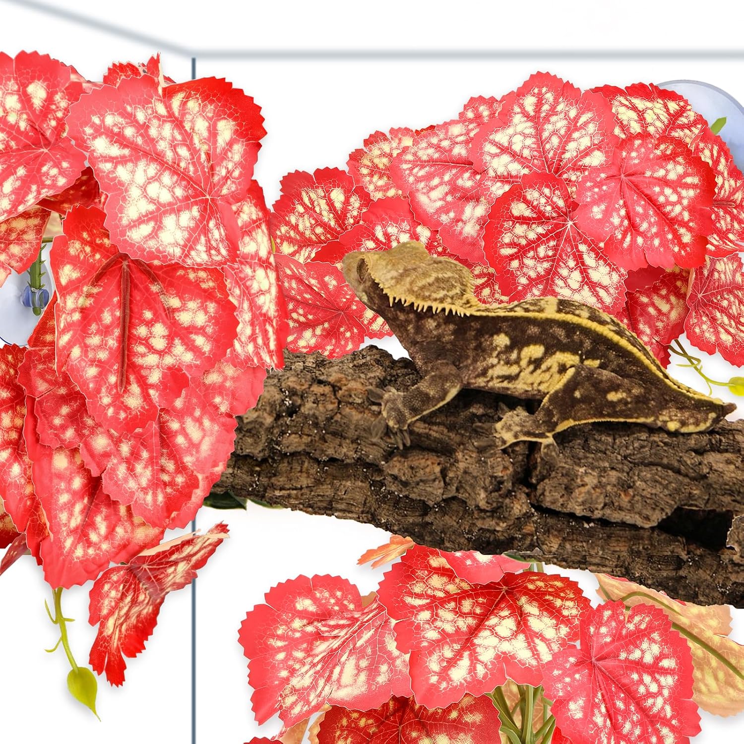 Quozuo non-toxic silk reptile plants for snake enclosure