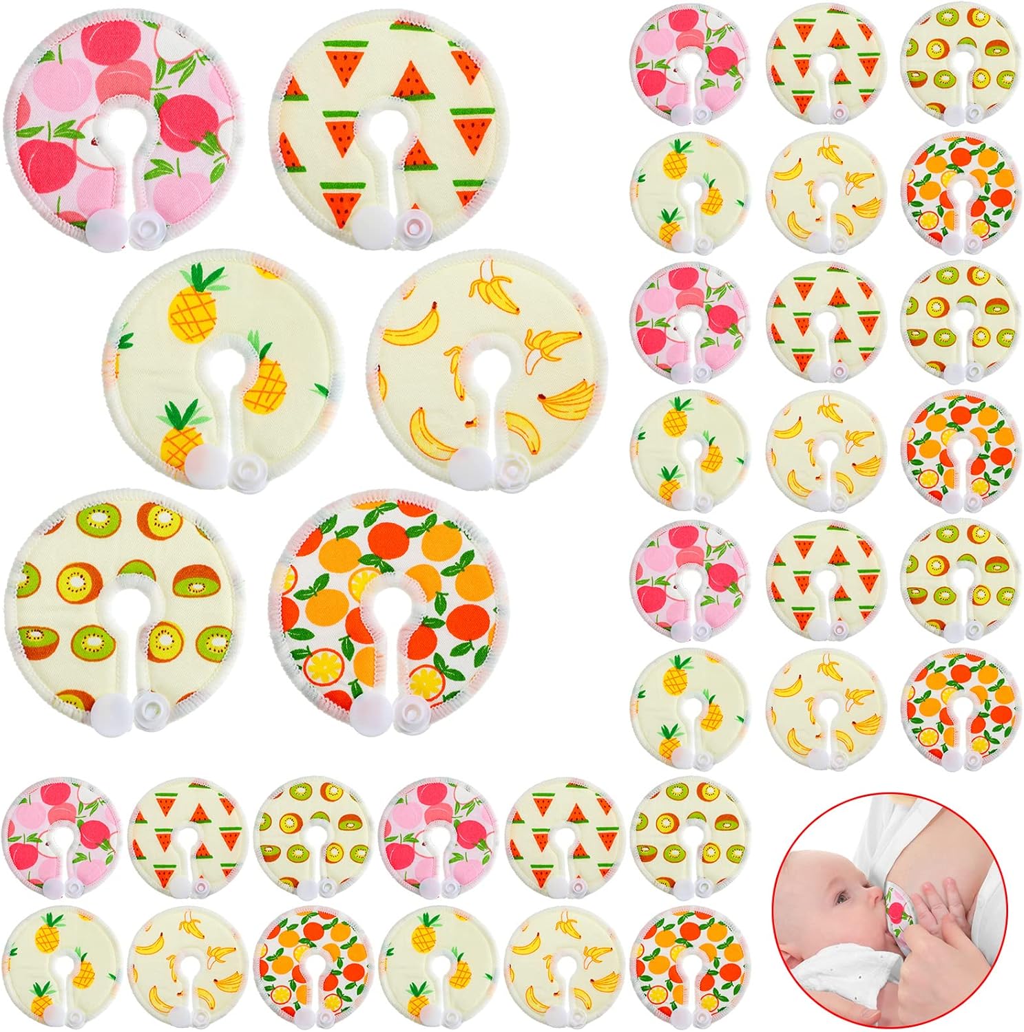 Sosation 36 piece G tube button covers set front view