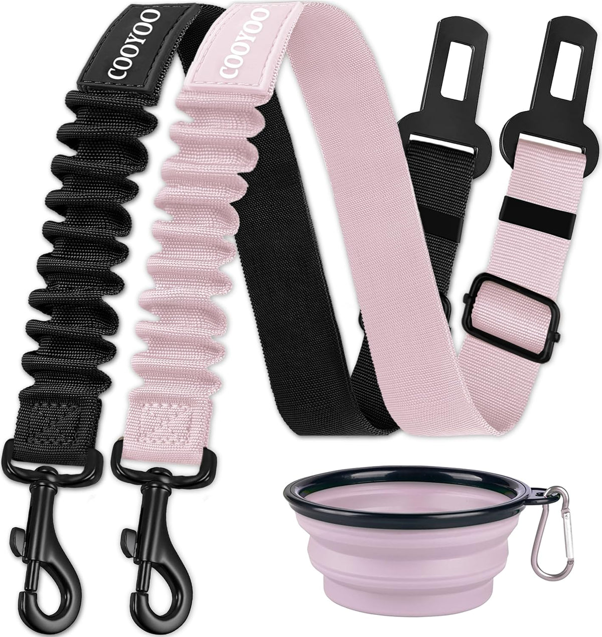 COOYOO Dog Seat Belt, Durability Retractable Dog Car Harness Adjustable Dog Seat Belt for Vehicle Nylon Pet Safety Seat Belts Heavy Duty & Elastic (1 Pack Black) - Image 15