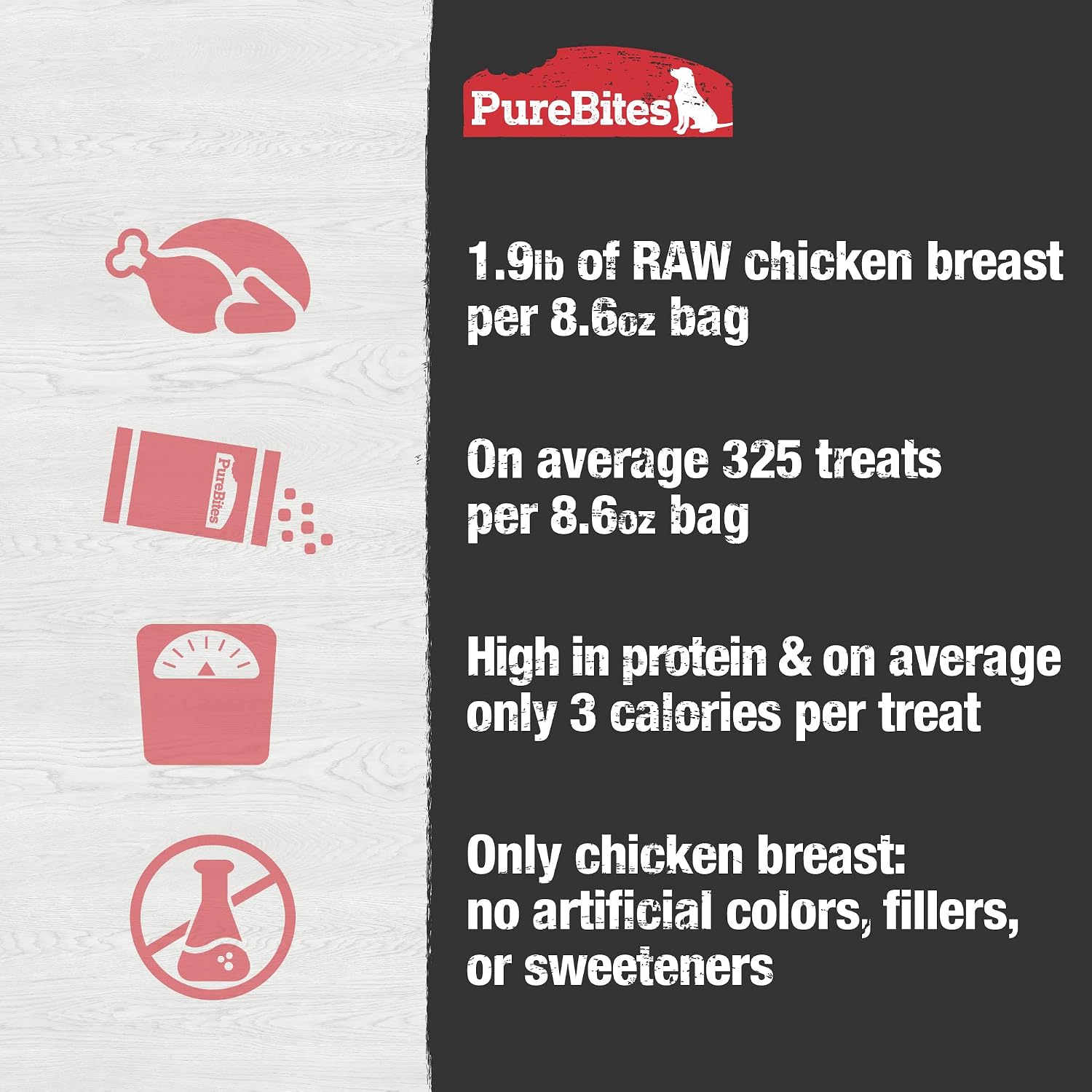 PureBites premium freeze dried raw chicken meal topper texture