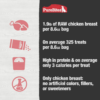 PureBites premium freeze dried raw chicken meal topper texture
