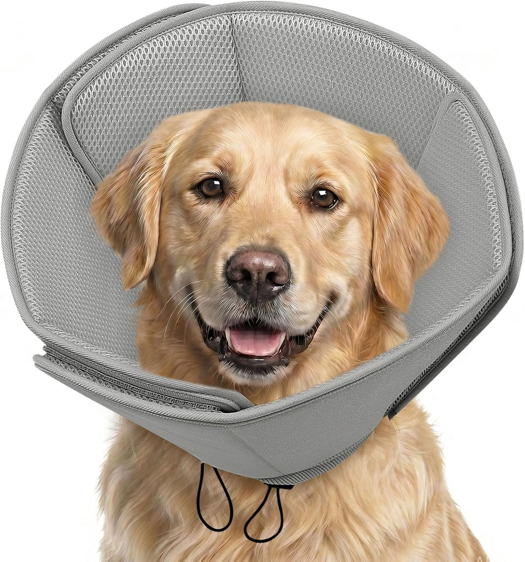 AOFITEE Soft Dog Cone, Adjustable Cones for Dogs After Surgery, Comfy Dog Cone Collar Alternative to Stop Licking, Elizabethan Recovery Collar for Large Dogs(Blue,Large) - Image 10