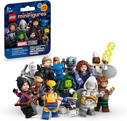 LEGO Minifigures Marvel Series 2 front view of the packaging box.