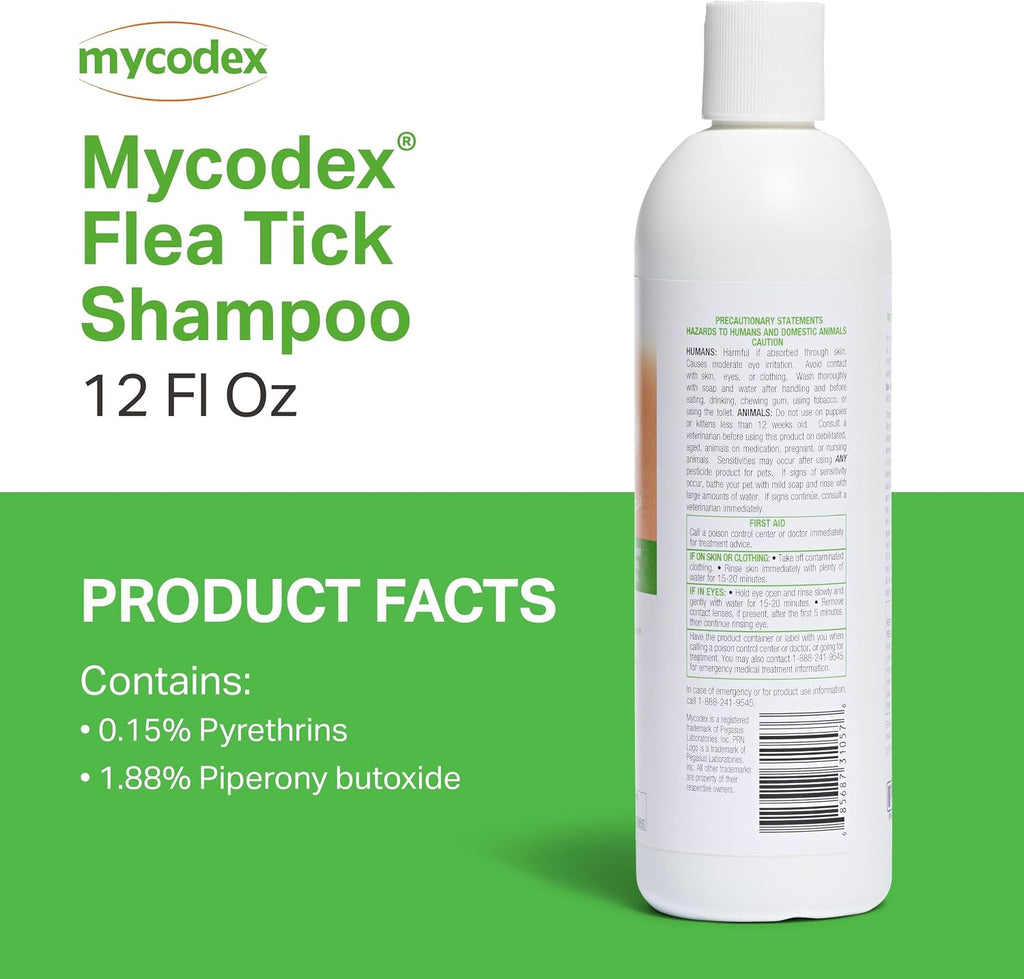 Mycodex sensitive skin flea shampoo with oatmeal and aloe vera for dogs and cats
