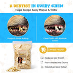 Durable grain free rawhide chips for aggressive chewers