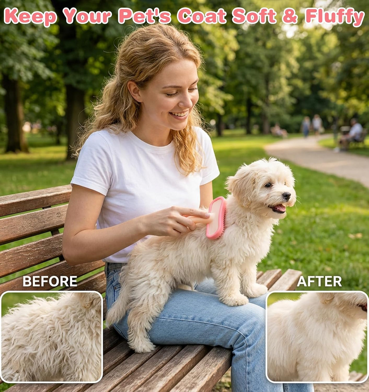 Coppthinktu chinchilla and bunny grooming brush showing flexible bristles