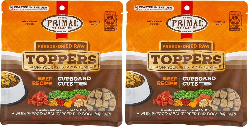 Primal Dog Food Toppers & Cat Food Toppers, Cupboard Cuts, Grain Free Meal Mixers with Probiotics, Raw Freeze Dried Dog Treats & Cat Treats, Great for Training (Beef, 18 oz) - Image 9