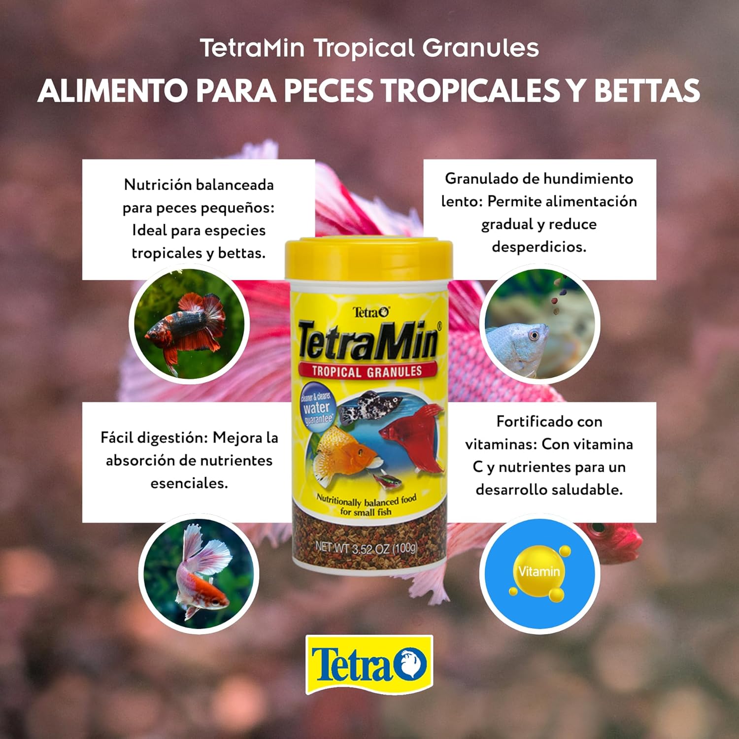 Tetra tropical fish food granules for community tanks