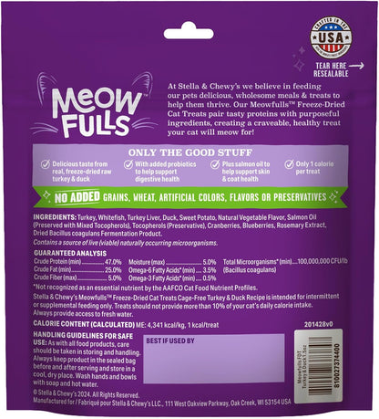 Bite sized low calorie freeze dried cat snacks for healthy digestion close up view