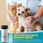 Instructions on the One Step pet urine test kit bottle detailing the thirty to sixty second reading time