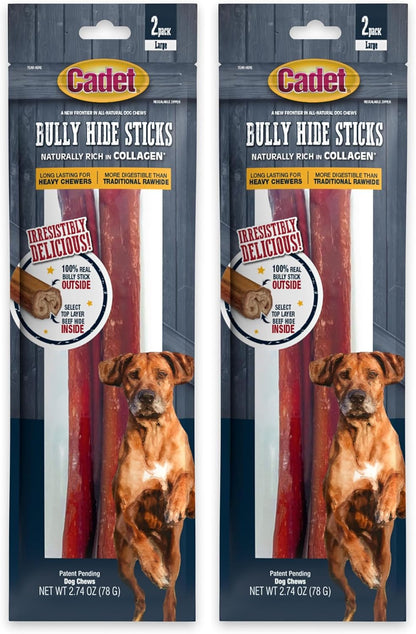 Cadet Bully Hide Sticks for Large Dogs - All-Natural Beef Pizzle, High Protein, Low Fat, Long-Lasting, Grain & Rawhide-Free Dog Chews for Aggressive Chewers, Large (8 Count) - Image 14
