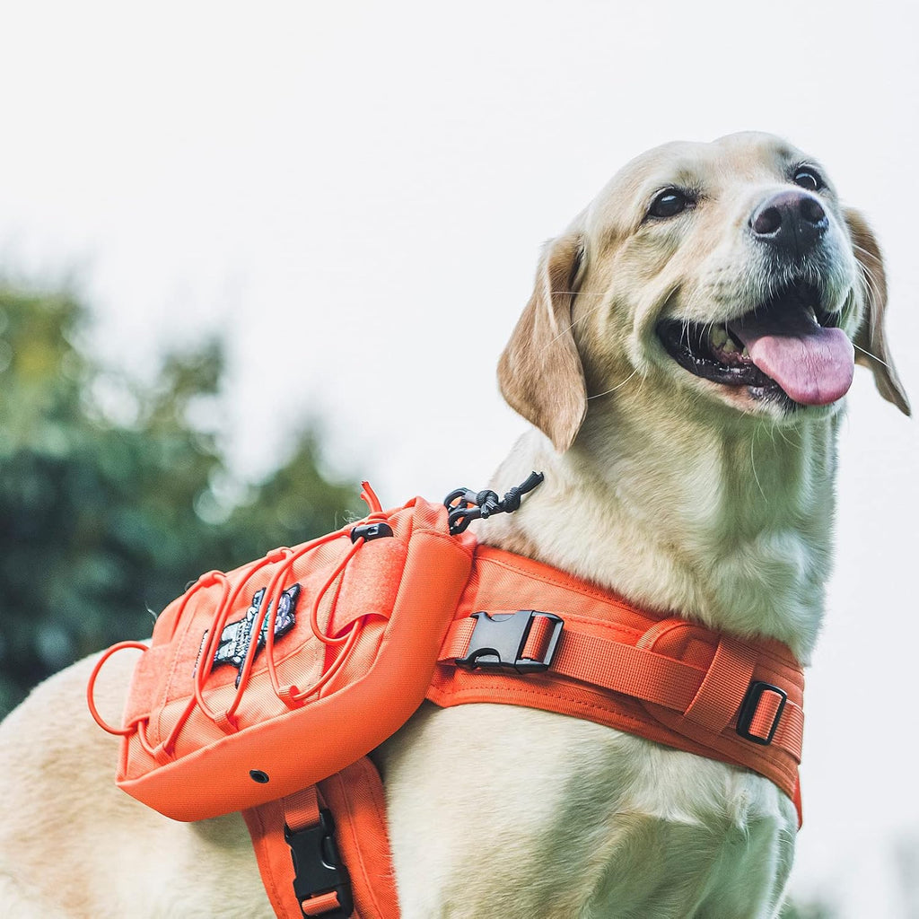 OneTigris dog harness backpack side profile with pouches