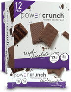 Power Crunch Protein Wafer Bars, High Protein Snacks with Delicious Taste, Triple Chocolate, 1.4 Ounce (12 Count) - Image 1