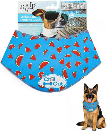 ALL FOR PAWS Cooling Bandana for Dogs, Dog Cooling Neck Wrap, Ice Dog Bandanas for Medium Dogs, Cooling Scarf for Dogs, Blue Neck Cooler for Dogs(M, Neck Girth 15-18.1") - Image 9