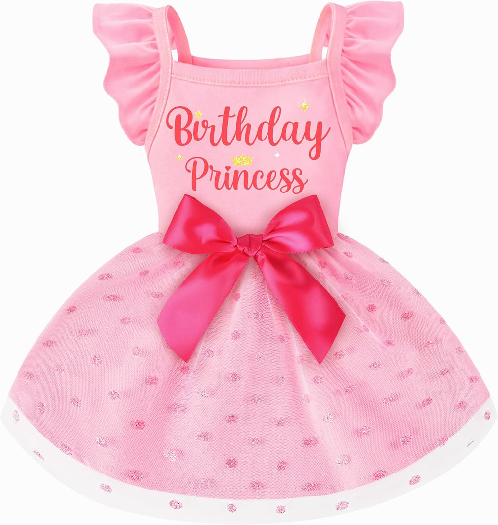 Festive pet dress with elegant bowknot detail for family parties
