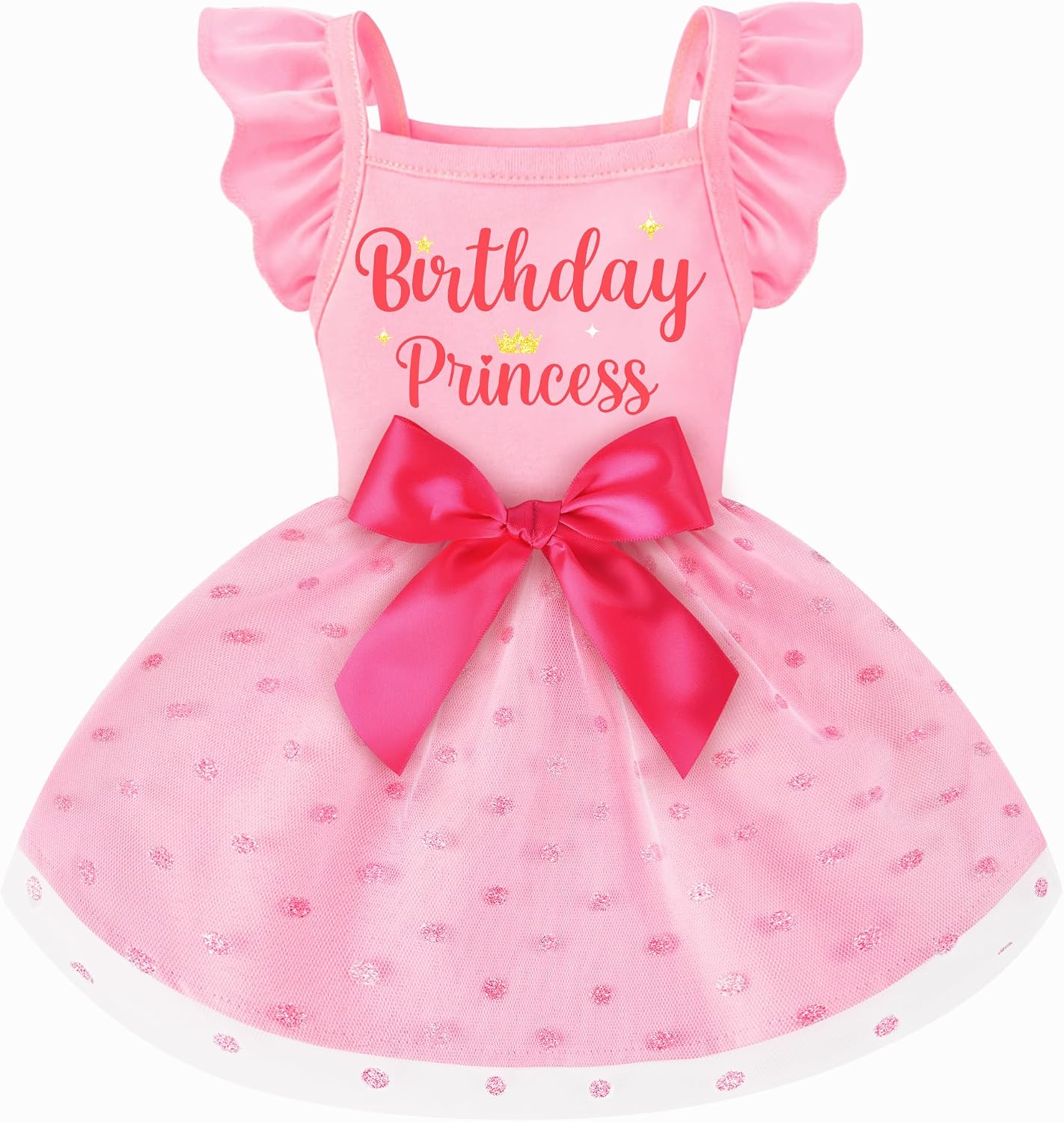 Festive pet dress with elegant bowknot detail for family parties