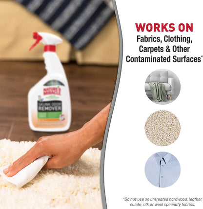 Citrus scented pet safe odor permanent elimination spray for home cleaning.