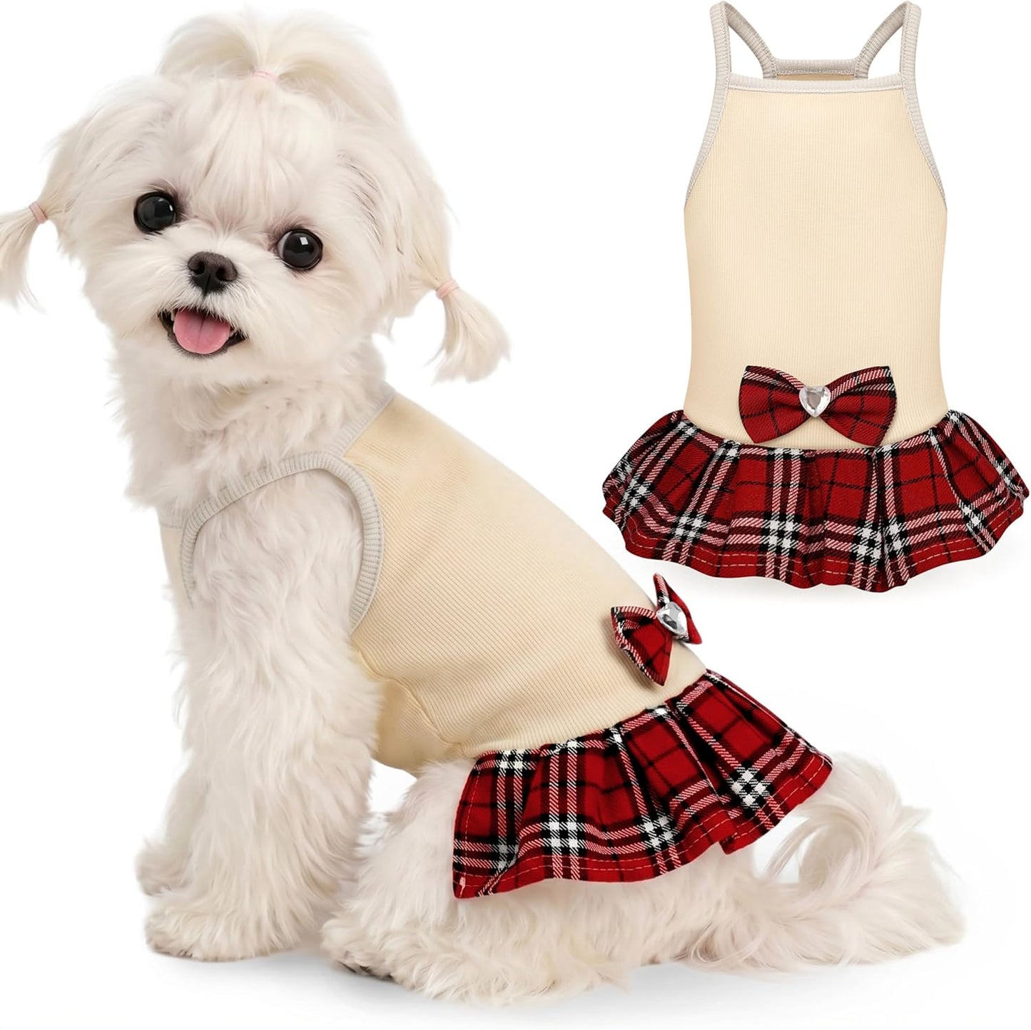 WOYYHO dog clothing sizing demonstration for small breeds like Yorkies