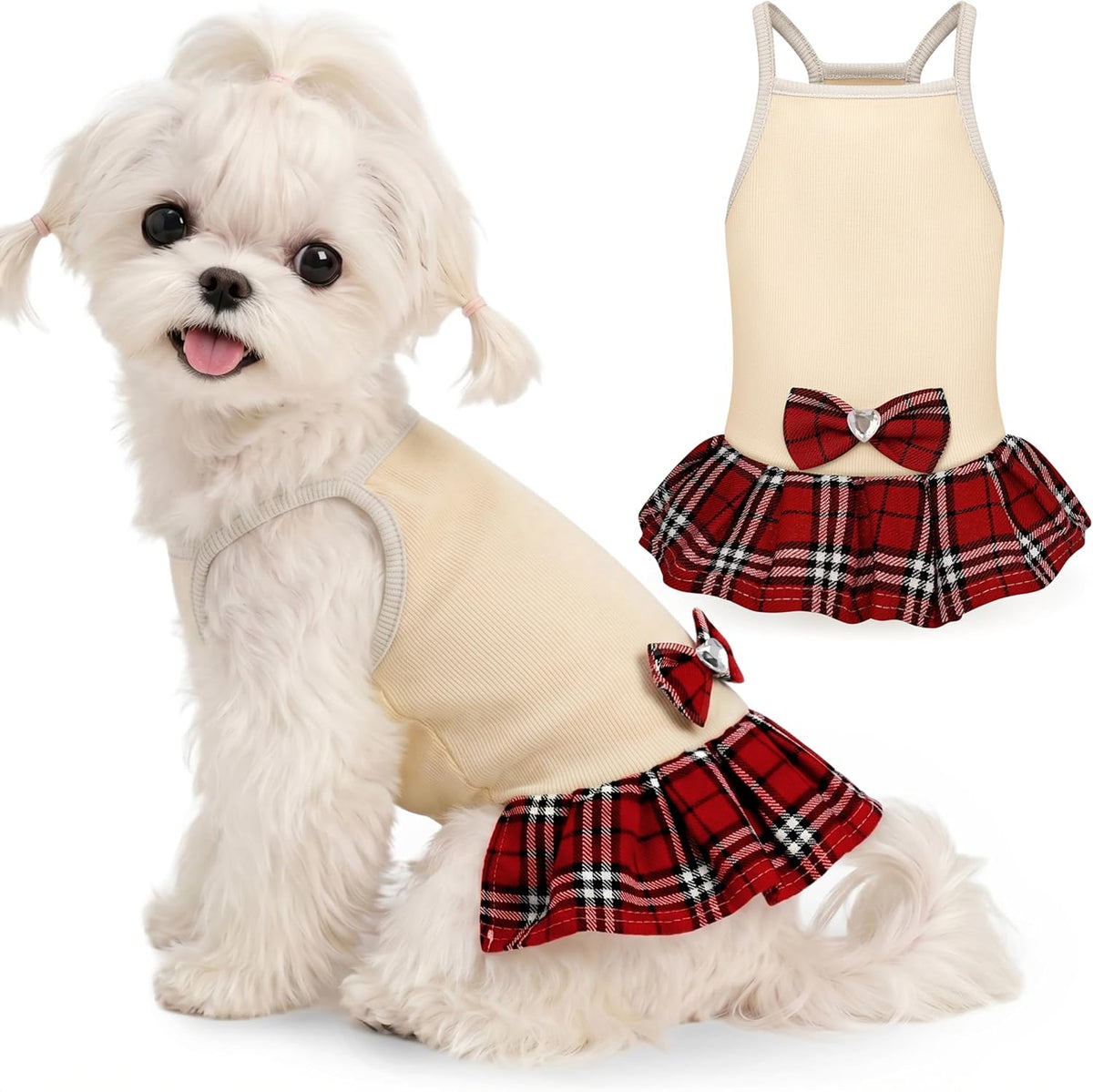 WOYYHO dog clothing sizing demonstration for small breeds like Yorkies