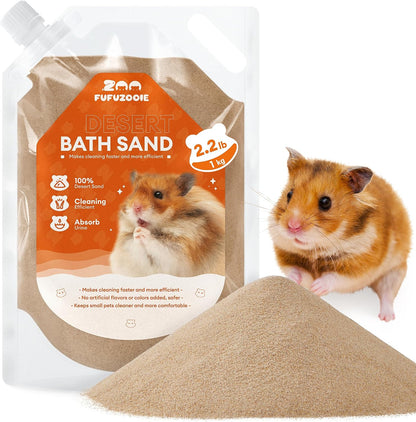 Hamster Bath Sand, 18oz Natural Desert Sand | Dust-Reduced Potty Litter Sand for Hamster Gerbil Syrian Mice and Other Small Animals (Brown) - Image 9