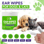 Pumbler Pet Ear Wipes being used as a finger wipe on a dog