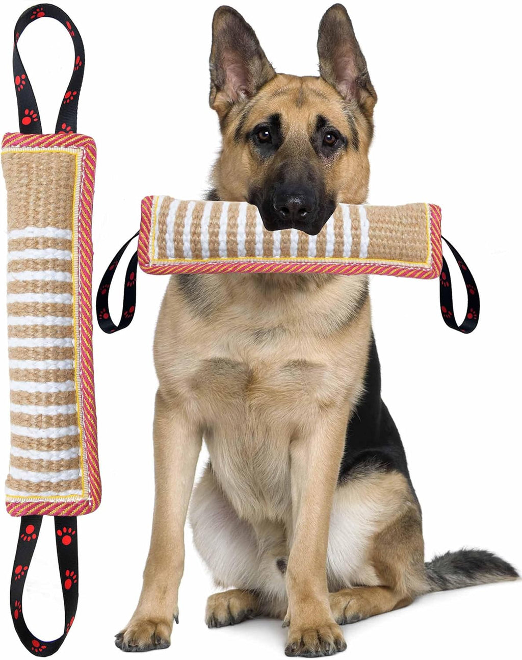 Clysoru Dog Tug Toy Tough Jute Bite Pillow Lasting Training Equipment Puppy to Large Dogs Interactive for Large and Small - Image 12