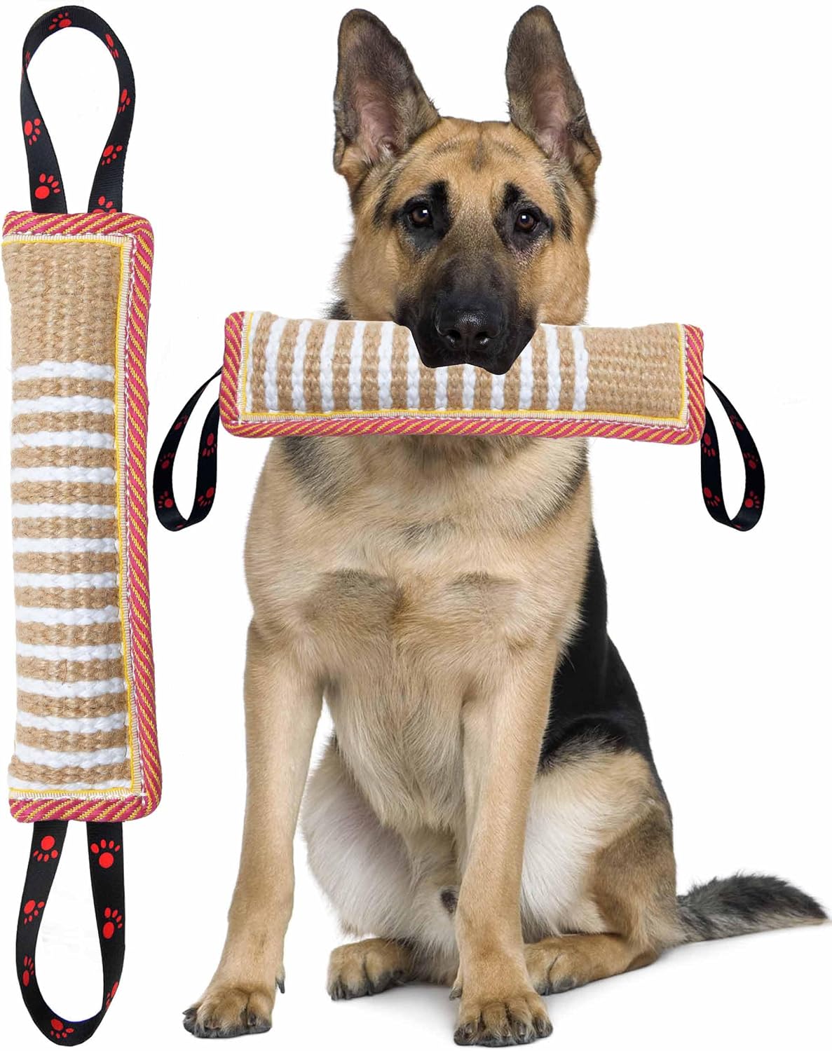 Clysoru Dog Tug Toy Tough Jute Bite Pillow Lasting Training Equipment Puppy to Large Dogs Interactive for Large and Small - Image 12