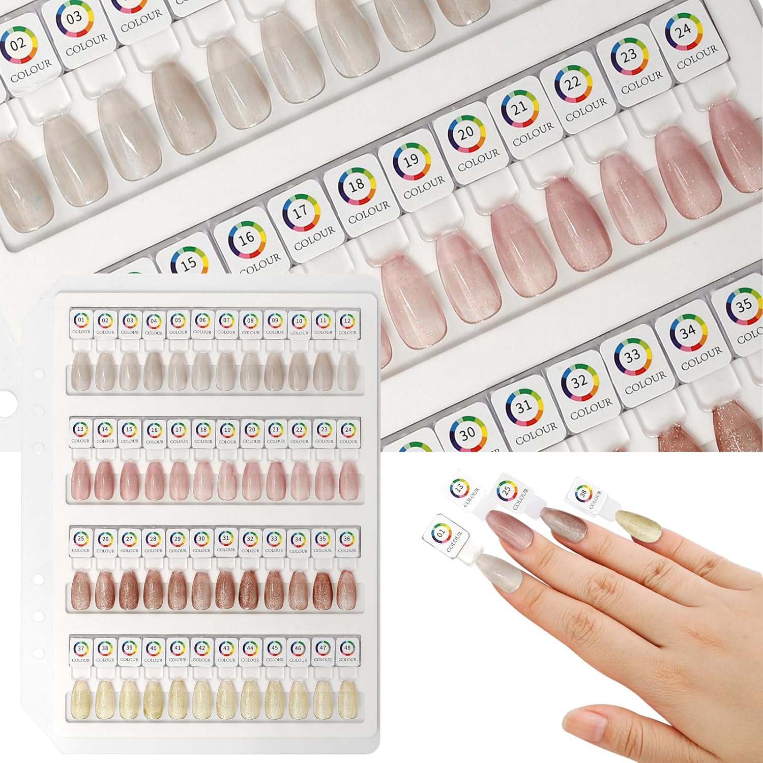 C12rtive magnetic nail color book front view showing acrylic display