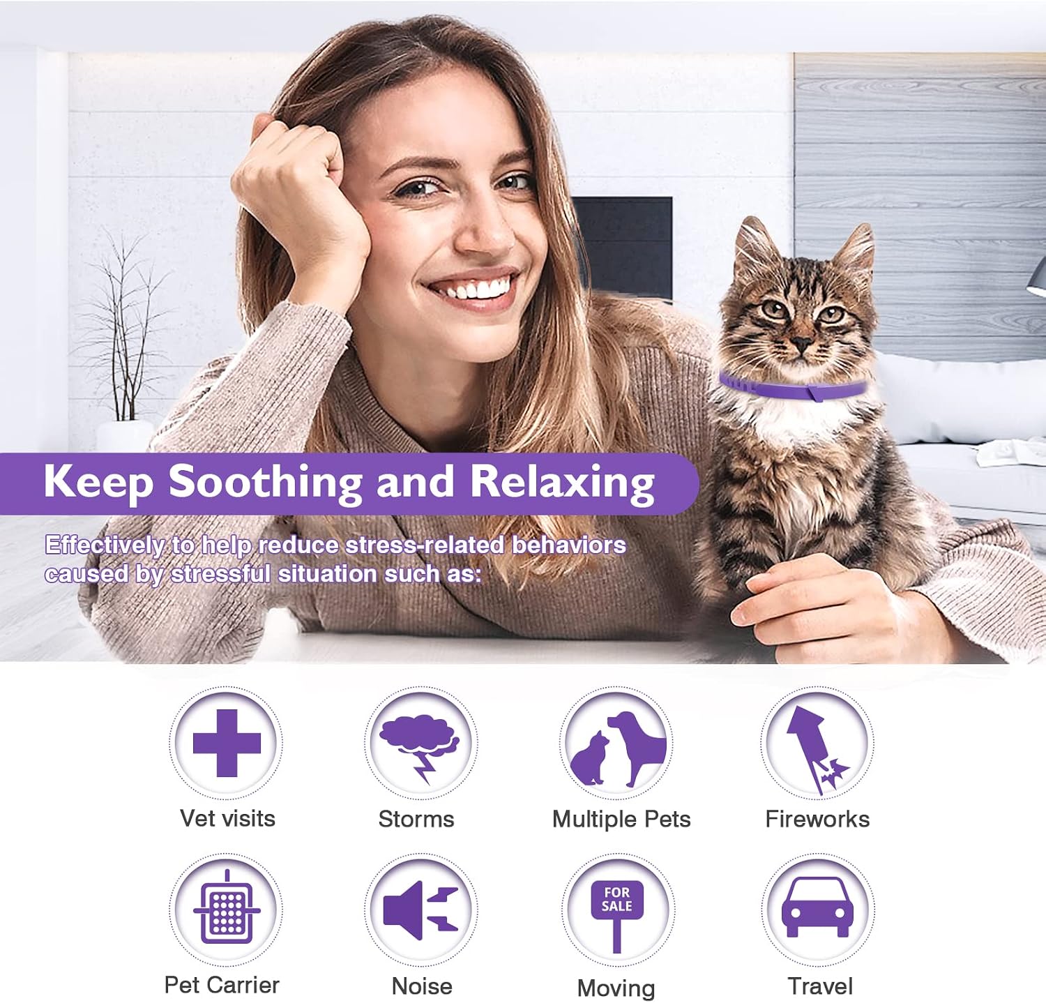 Safe hypoallergenic cat calming collar showing the quick release breakaway safety buckle close up