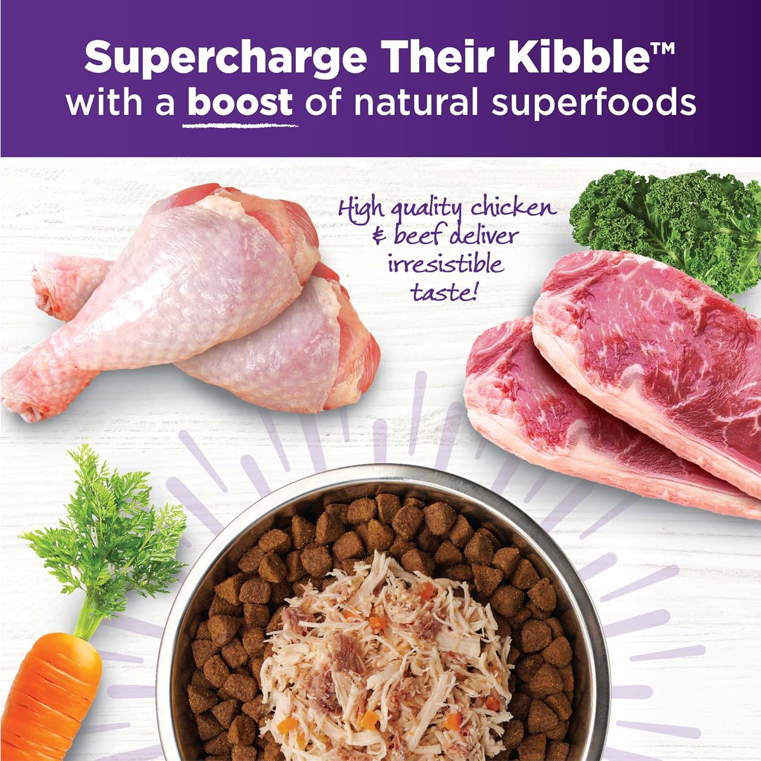 Five ingredient grain free wet dog food topper pack of twenty four display