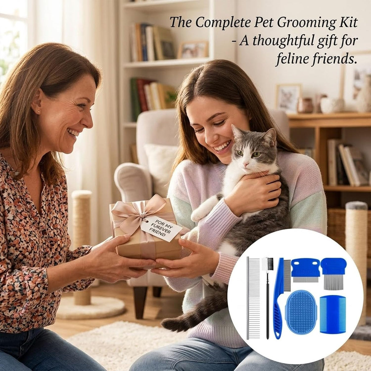 Yonnaxo pet grooming set for dogs and cats in packaging