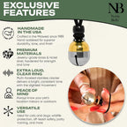 Noble Bells USA imported premium pet tracking bell attached to a standard pet collar.