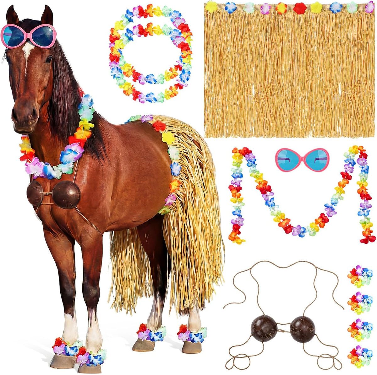 Janinka 14 piece Hawaii hula horse costume front view