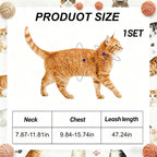 Cat wearing H-shaped harness for safe walking