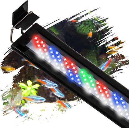 Led Aquarium Light, Full Spectrum Fish Tank Lights, 55/75 Gallon Freshwater Fishtank Hood Lighting for Grow Fish, Plants, Adjustable from 48 to 54 Inch - Image 11