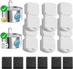 GIOTOHUN Cat Fountain Filters Replacement: 12 Cat Fountain Filter (6 Carbon + 6 Foam Filters) Suitable for GIOTOHUN S11 - Image 1
