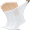 Hugh Ugoli Men's Cotton Diabetic Ankle Socks front view featuring non-binding top for circulation.