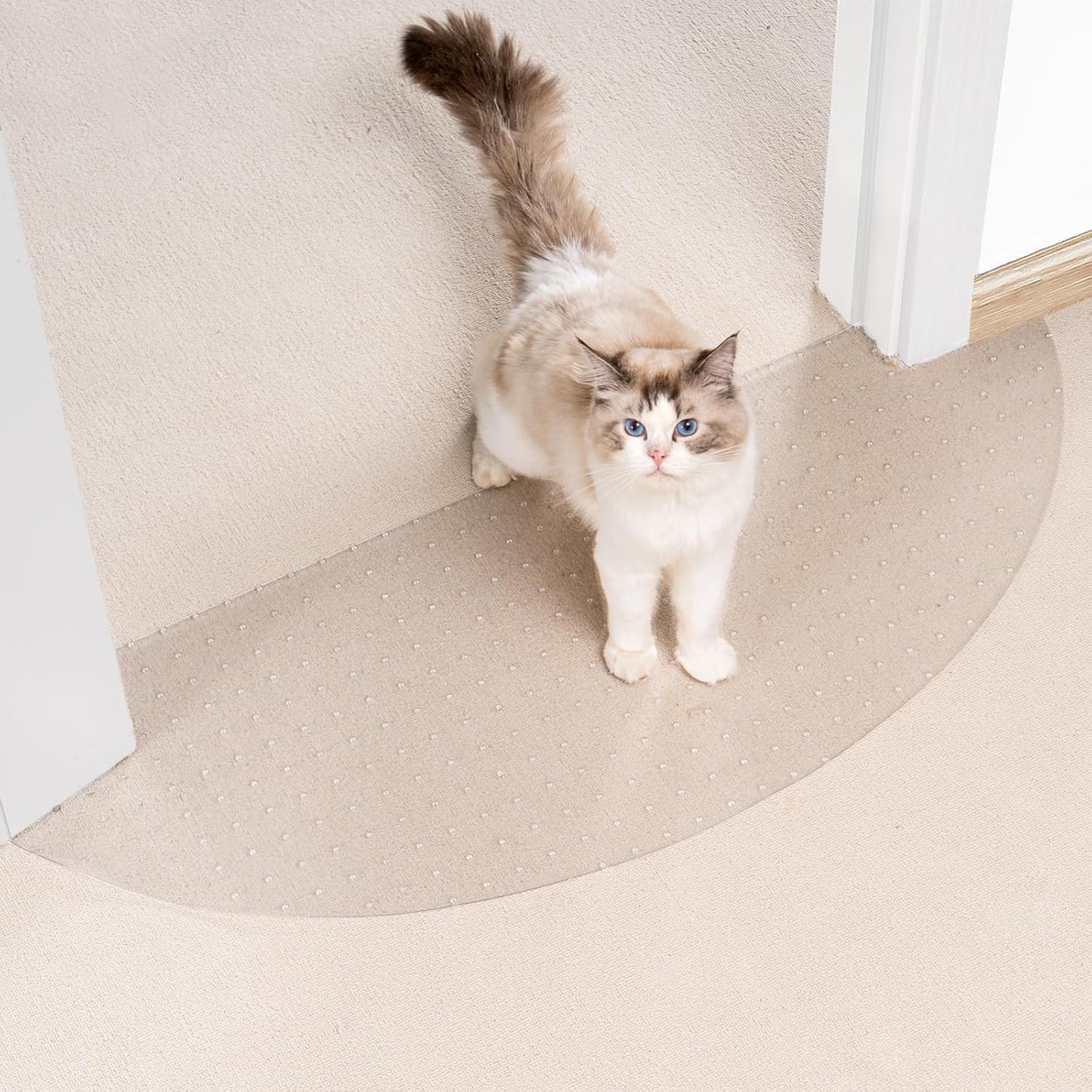 Uross Carpet Protector for Pets - Cat Carpet Protector for Doorway, Anti Scratch Under Door Cat Scratch Protector Mat, Easy to Cut Plastic Carpet Scratch Stopper Guard 3.6FT x 3PCS - Image 11
